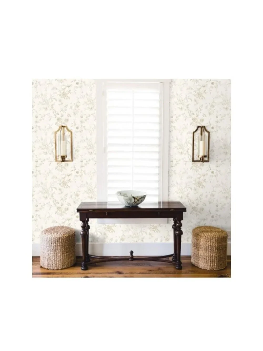 Boho Floral Peel Stick Wallpaper Vintage Beige French Self-Adhesive Vinyl Roll